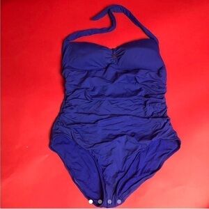 Cobalt blue one piece swimsuit with silver accents 💙🤍